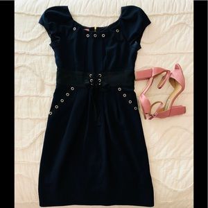 Navy Blue Corset Dress